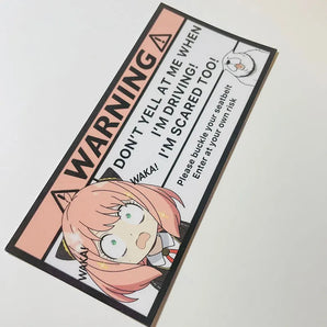 Warning Anime Sticker